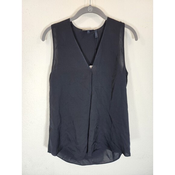 NWT Theory Meighlan Silk Top Black Size P (XS) Modern Georgette Sleeveless Shell